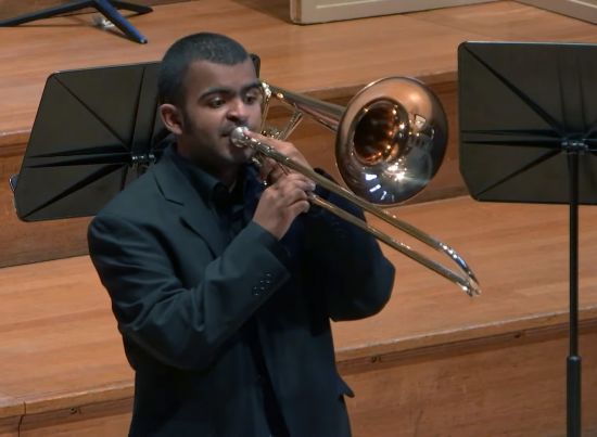 Out of the Depths by Michael Berkeley for Bass trombone played by Michaias Berlouis