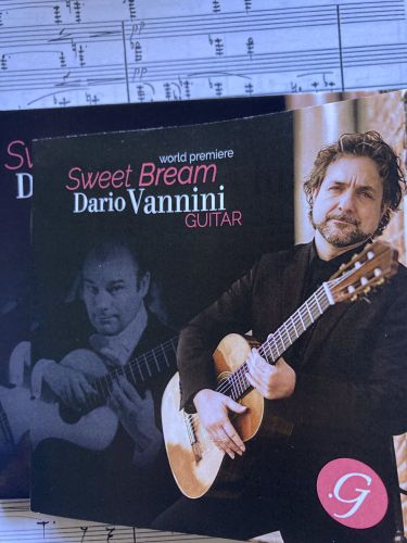 Sweet Bream album cover. Album dedicated to Julian Bream and performed by Dario Vannini